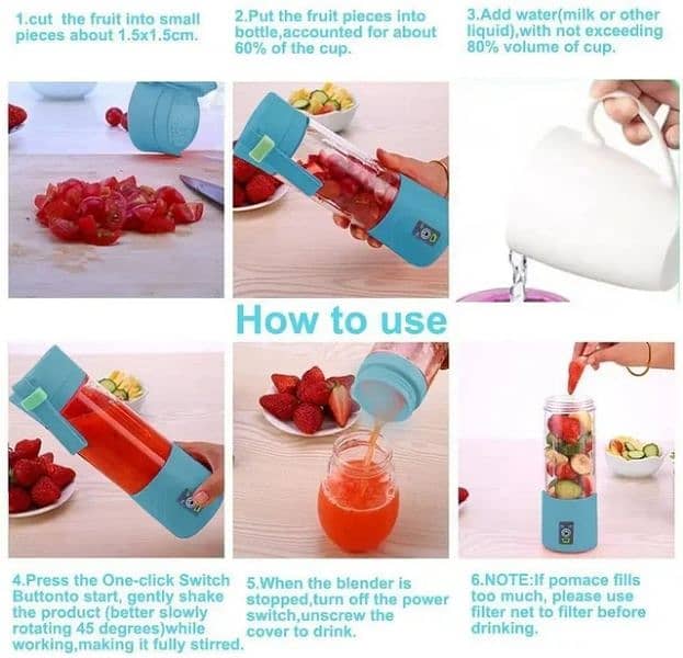 Portable USB Mini Electric Juicer 2