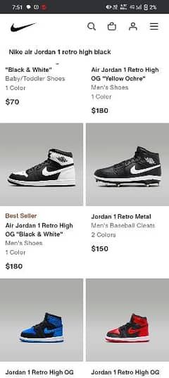 Nike air Jordan 1 retro high black and white 0