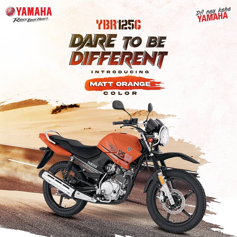 Yamaha YBR 125G Grey, Black, Orange 2024,  Brand New YBR125G 6