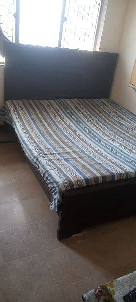 double bed  with mattress for sale 2