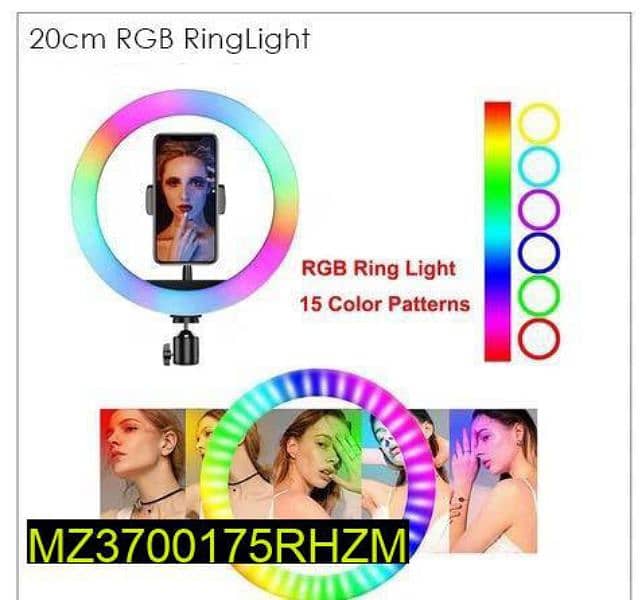 portable 26 cm ring light RGB with 3110 stand 4