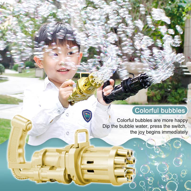 Kids Automatic Gatling Bubble Gun Toys 3