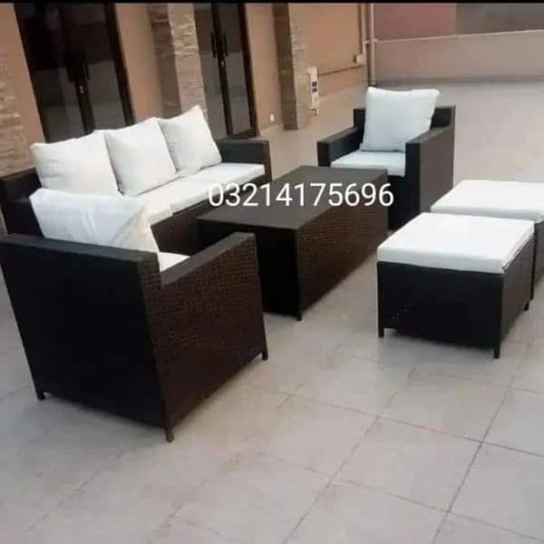 OUTDOOR GARDEN RATTAN UPVC FURNITURE SOFA SET CHAIR TABLE UMBRELLA 14