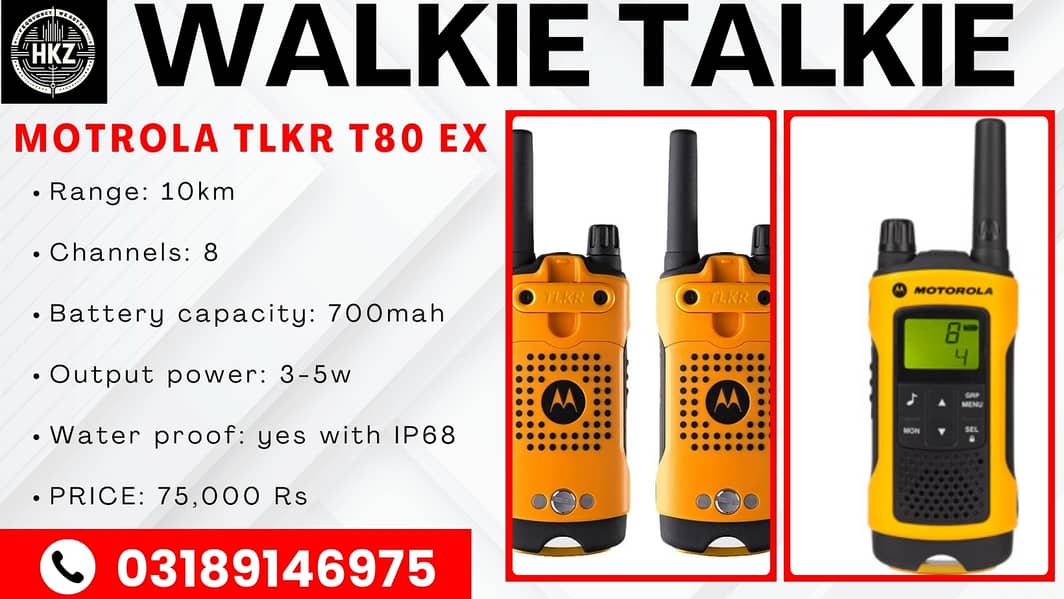 Walkie Talkie | Wireless set | Kenwod | Hyt | Motrola TLKR T80 ex 0
