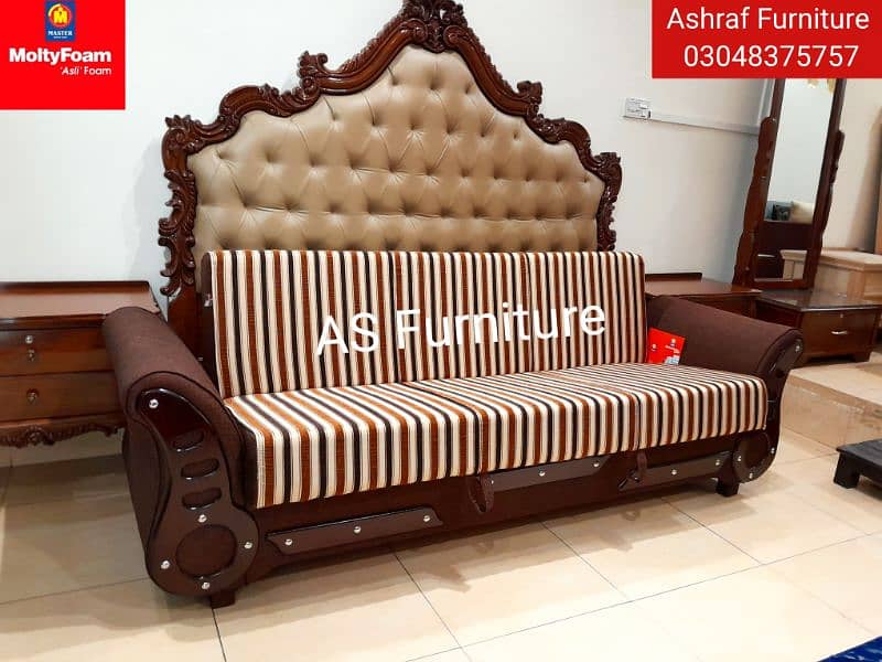 Sofa Combed|Chair set |Stool| L Shape |Sofa|Double Sofa Cum bed| Molty 5