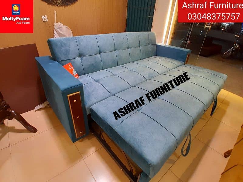 Sofa cum bed|Chair set |Stool| L Shape |Sofa|Double combed| Molty foam 1
