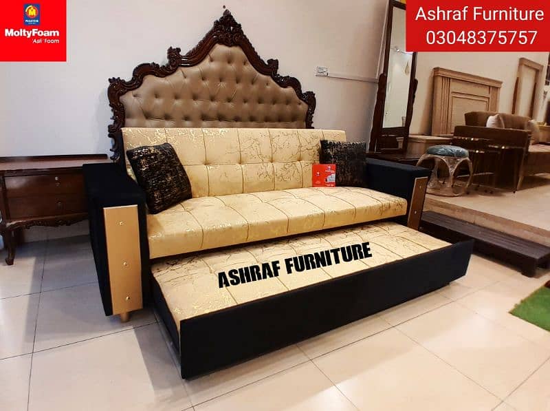 Sofa cum bed|Chair set |Stool| L Shape |Sofa|Double combed| Molty foam 7