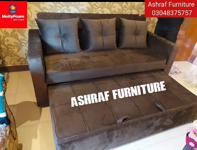 Sofa cum bed|Chair set |Stool| L Shape |Sofa|Double combed| Molty foam 11