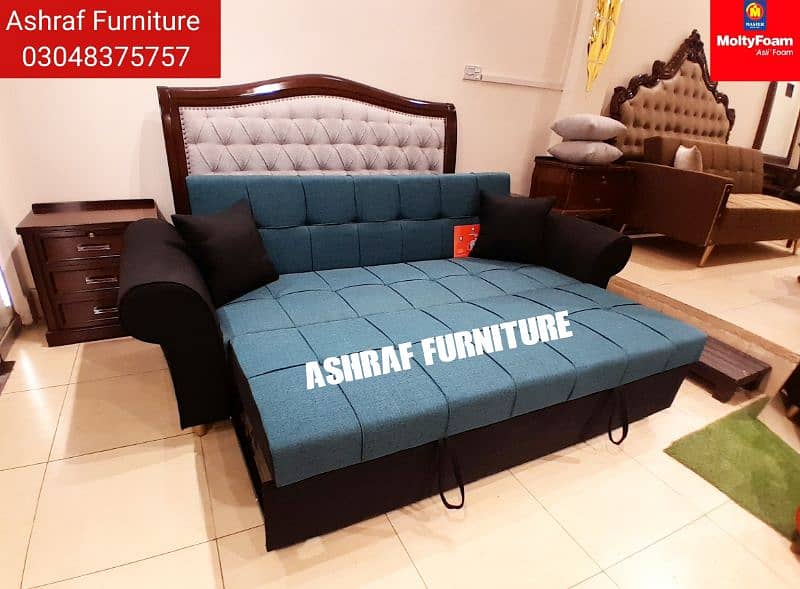 Sofa cum bed|Chair set |Stool| L Shape |Sofa|Double combed| Molty foam 13