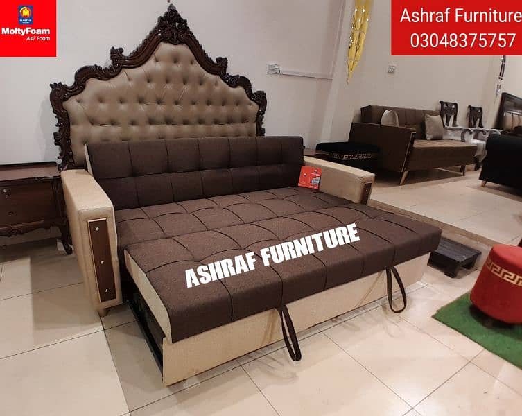 Sofa cum bed|Chair set |Stool| L Shape |Sofa|Double combed| Molty foam 14