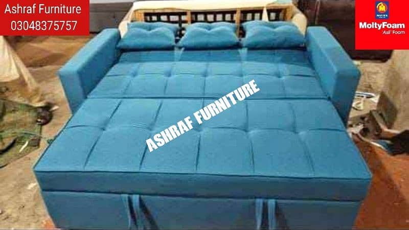 Sofa cum bed|Chair set |Stool| L Shape |Sofa|Double combed| Molty foam 17