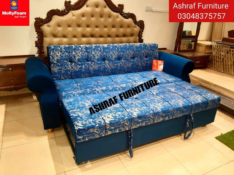 Sofa cum bed|Chair set |Stool| L Shape |Sofa|Double combed| Molty foam 19