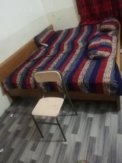 single bed and charpai