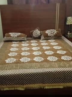 we are selling pure wooden double bed 2 side table only 20 days use 0