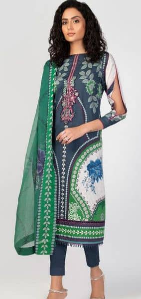 Alkaram 3pc lawn suit 9