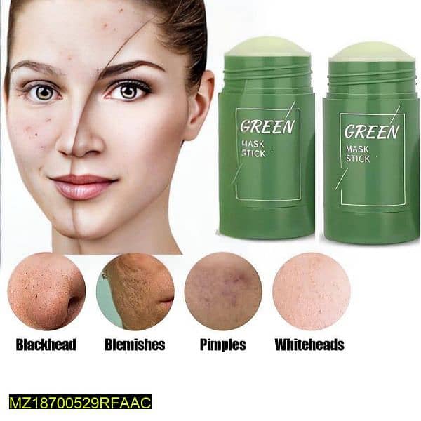 Green face mask stick - pack of 2 1
