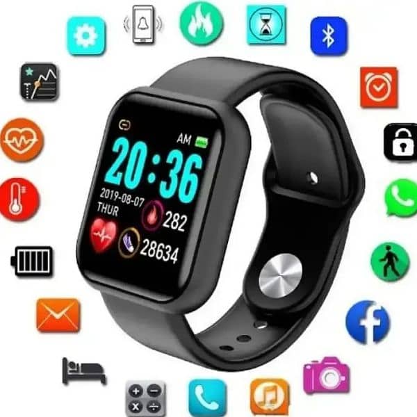 D20 Bluetooth Smart Watch For Men Waterproof Sport Fitness 0
