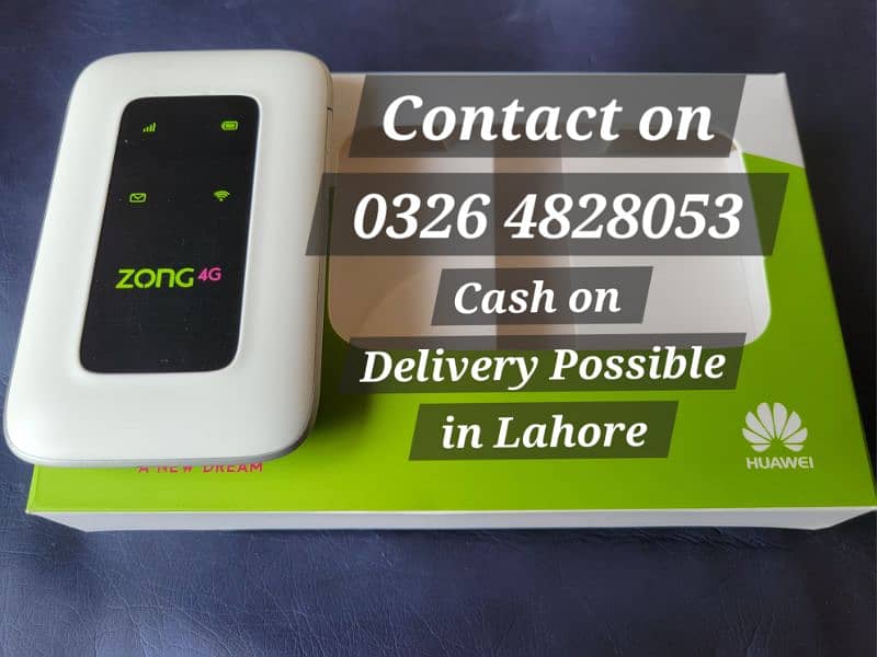 Unlocked Zong 4G Device|jazz|ufone|Cash on delivery only in Lahore. 0