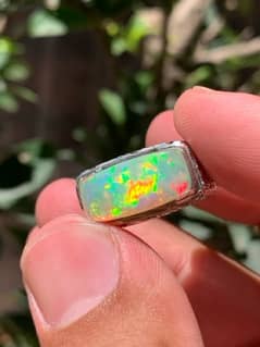 Natural Opal Ring - Opal Hand Made Silver Ring-  Silver Ring