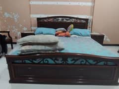 Bed set with side tables,chairs and dressing table
