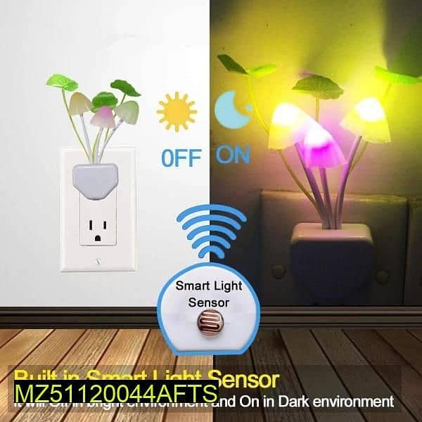 Led sensor mushroom night light 2