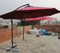 Sidepole Umbrella, Sunshade, Swimming pool umbrella and loungers