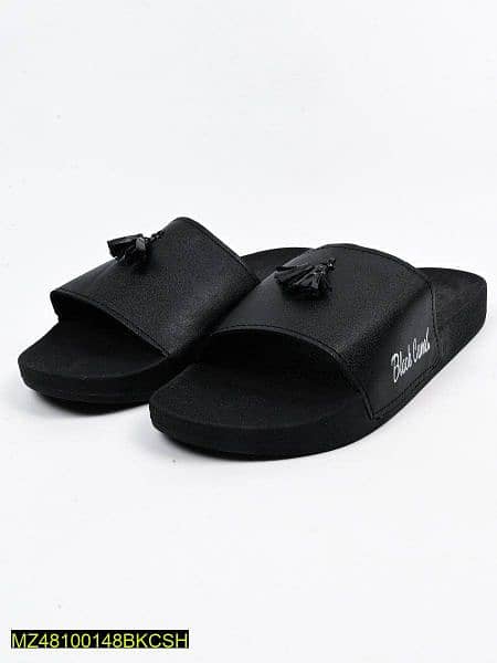 Black Camel Tassel slide slipper 2