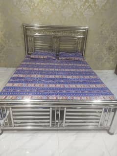 2 set stains less  Steel beds with matress