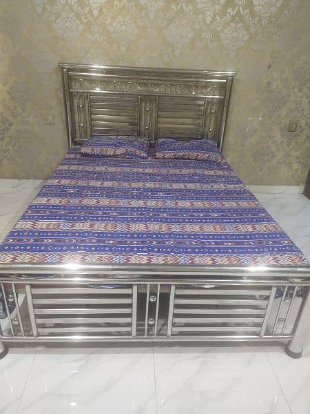 2 set stains less  Steel beds with matress 0