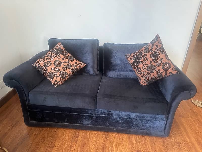 black premium velvet sofa set 3/2/1 0