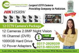 12 HD CCTV Cameras Package HIK Vision (Authorized Dealer)