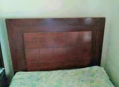 Wooden Single Bed and 2 Mattresses