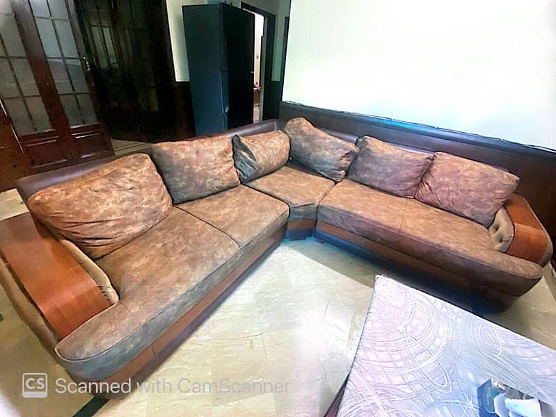 L shape sofa , Master Molty foam , six seater sofa set , Corner sofa 3