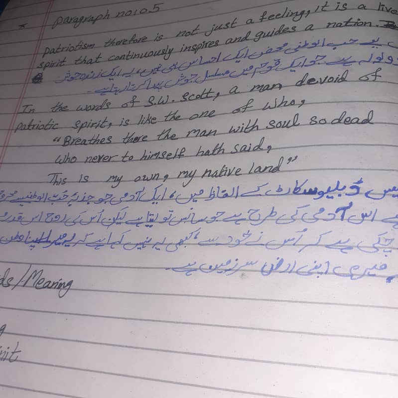 Handwriting assignment  work 2