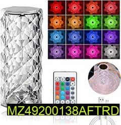 rechargeable diamond crystal table lamp (multi colored)