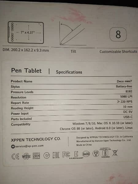 XP PEN Deco Mini 7 PenTablet 2