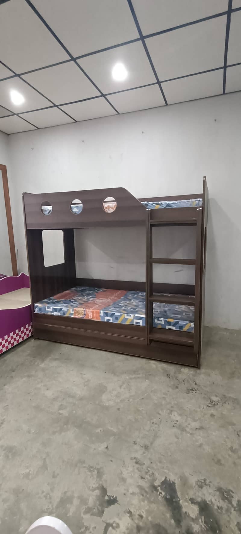Double Bunk Bed, Children Fort Shape Bed | kids Mini House Bed sale 1