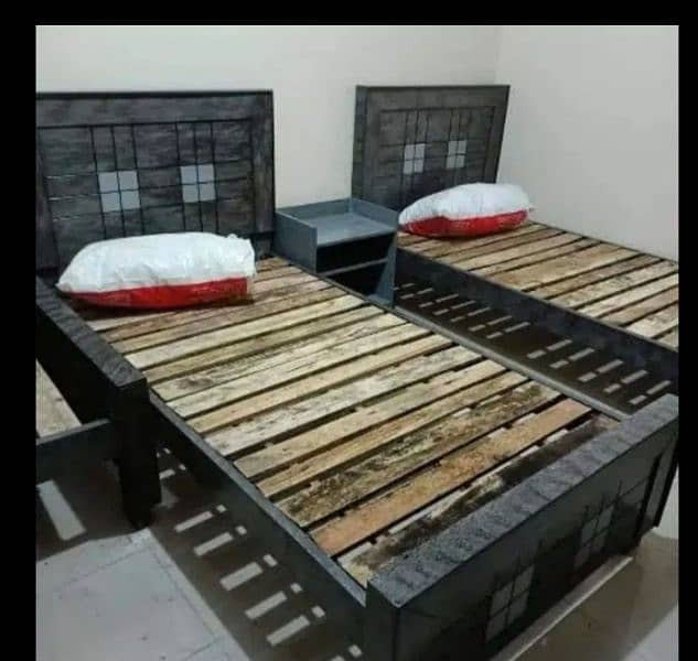 single bed, double bed, new single bed, bed, side table, dressing 1