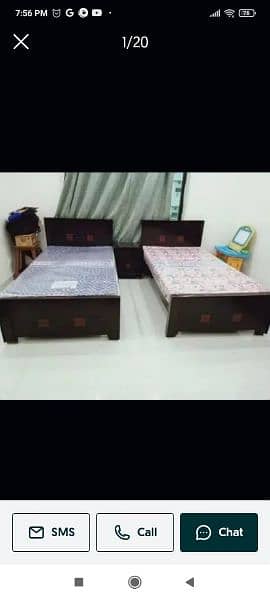 single bed, double bed, new single bed, bed, side table, dressing 15