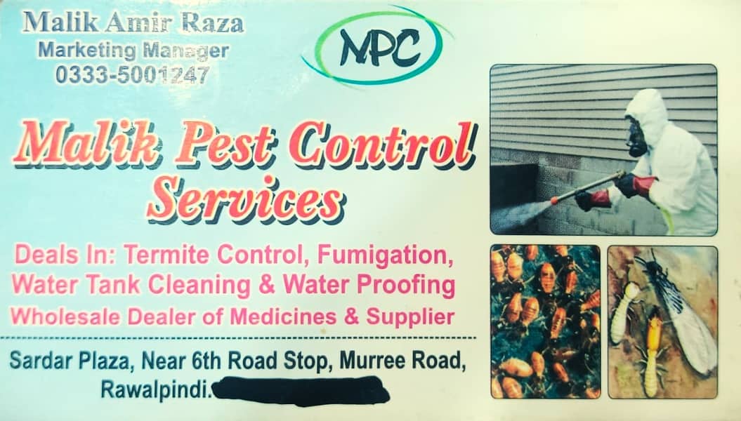 Malik Pest Control/Termite deemak Control/Dengue Spray/Fumigation 2