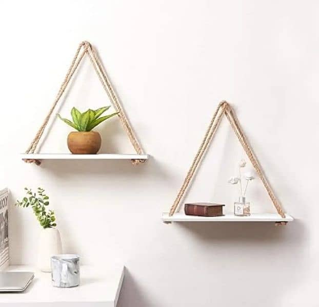 wall hanging decoration hanging rope shelf 5