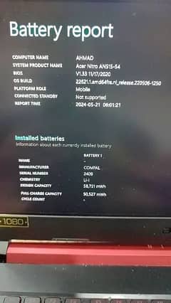 Gaming Laptop Acer Nitro 5 9th Generation GTX 1650 4GB