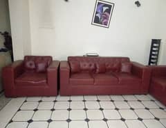 6 seater sofa leather set