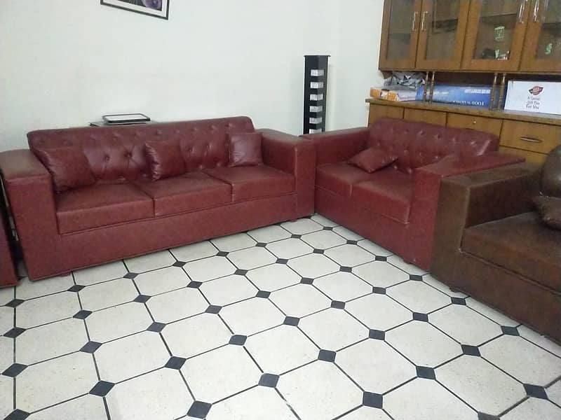 6 seater sofa leather set 3