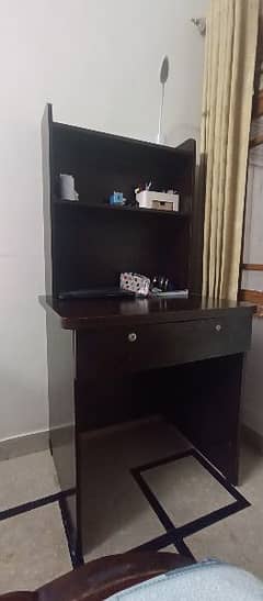 study table with shelves