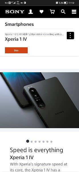 SONY XPERIA 1 MARK IV 12/256 official PTA 13