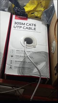 networking internet CAT 6 UTP cableS copper RS 80 meters  Roll 24000