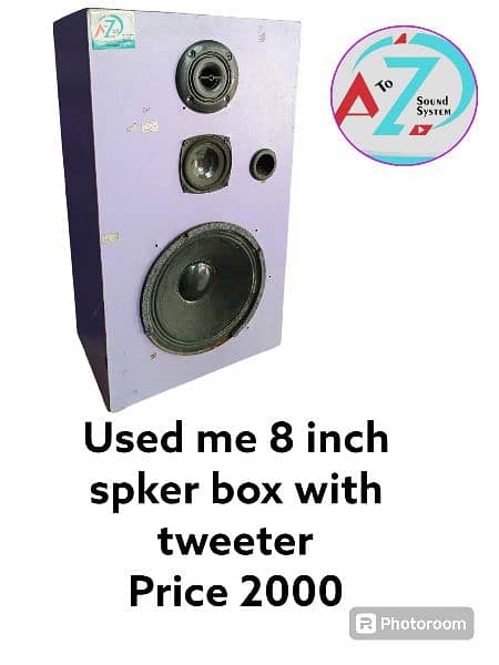 used 8 spker spker box 0