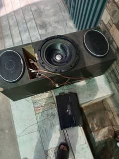 Kenwood original woofer speaker 6 ,9  inch and amplifier 0