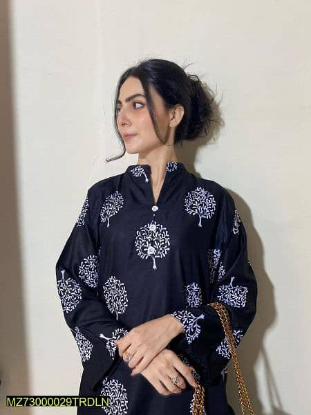 2 PCs Women Linen Stitched Suit 2